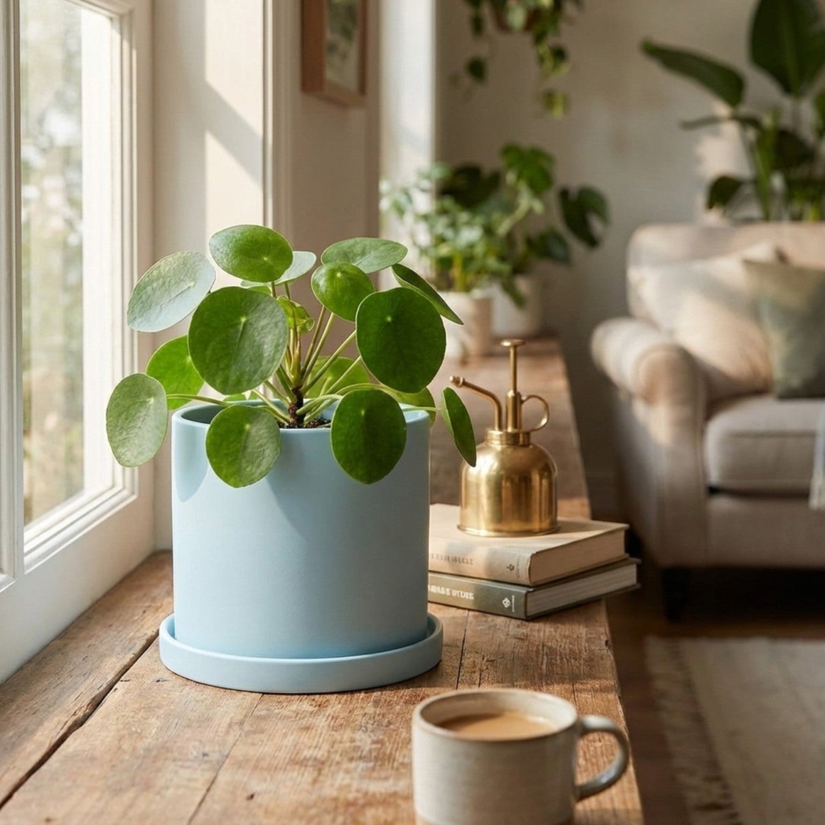 Elegant Ceramic Flowerpot with Matching Saucer