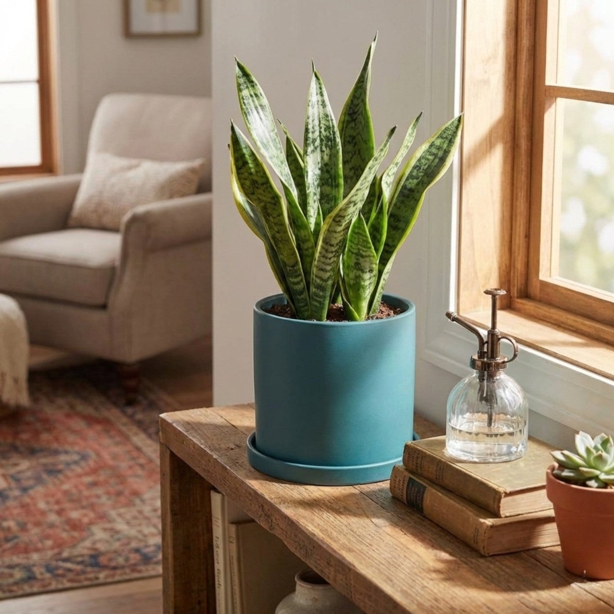 Elegant Ceramic Flowerpot with Matching Saucer
