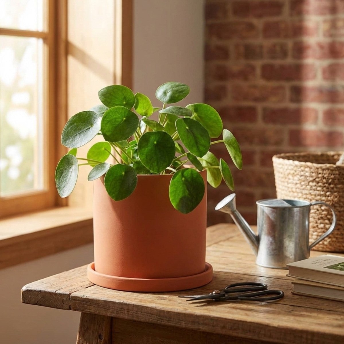 Elegant Ceramic Flowerpot with Matching Saucer