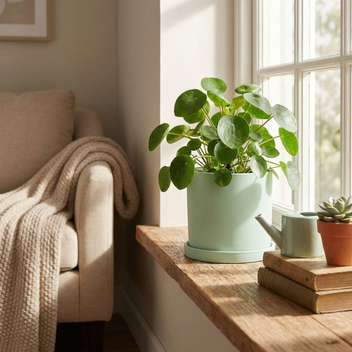 Elegant Ceramic Flowerpot with Matching Saucer