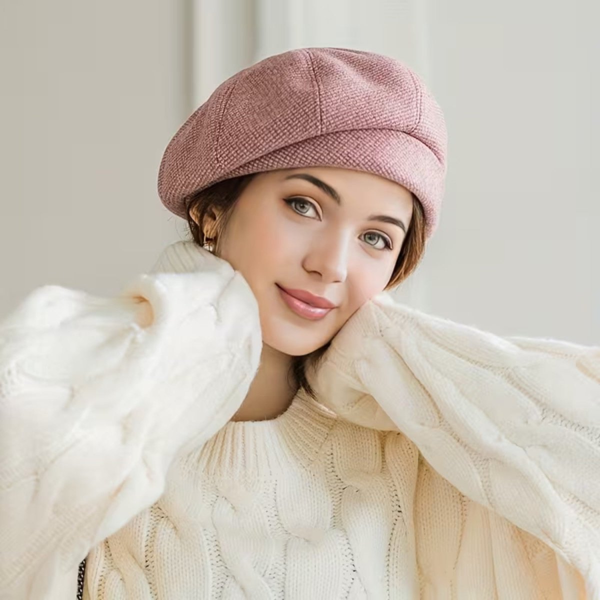 Elegant Adjustable Cotton Blend Women's Cap