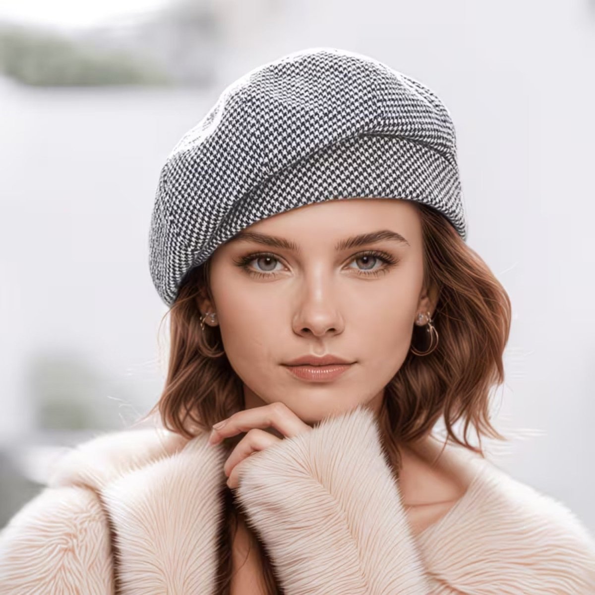 Elegant Adjustable Cotton Blend Women's Cap