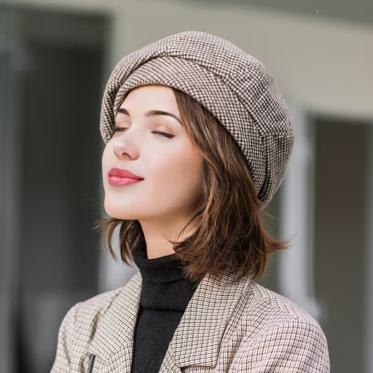Elegant Adjustable Cotton Blend Women's Cap