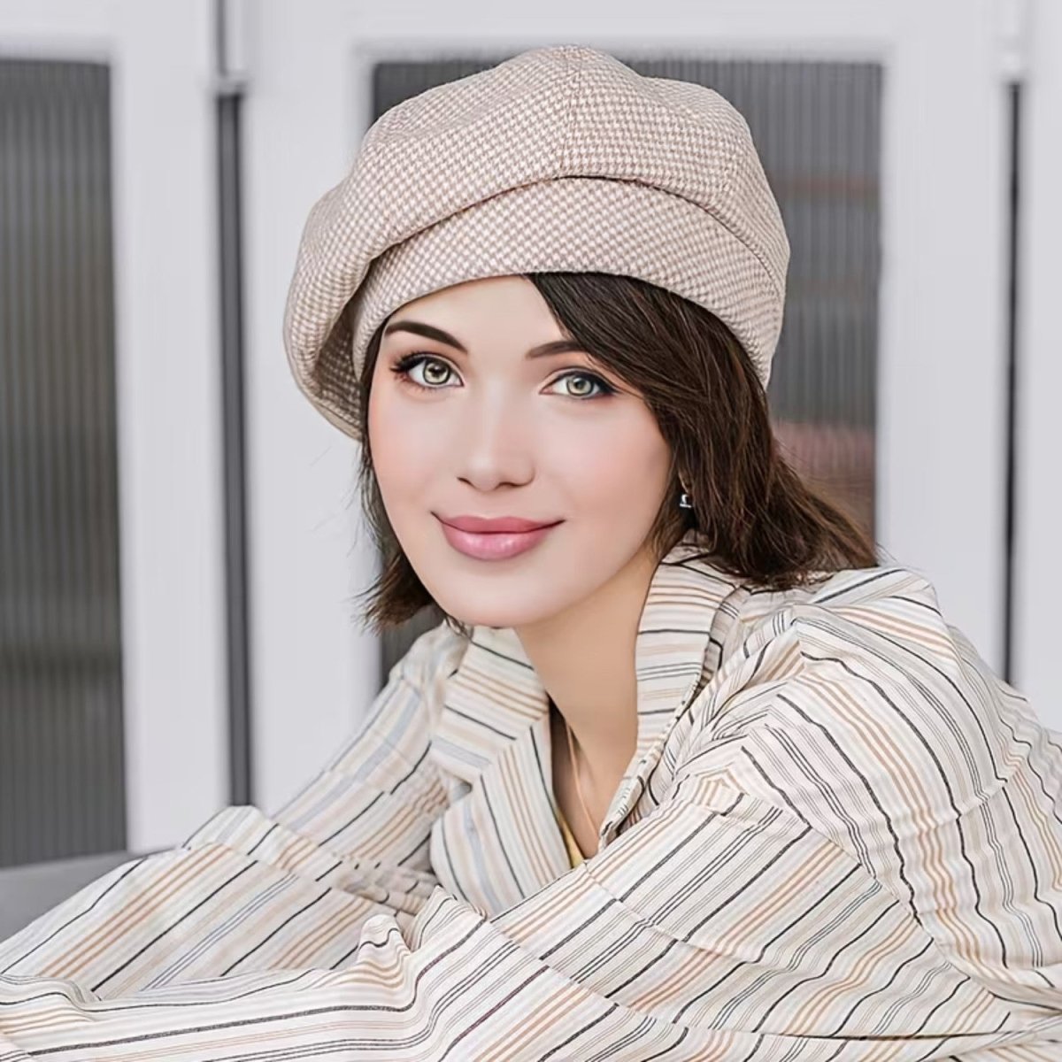 Elegant Adjustable Cotton Blend Women's Cap