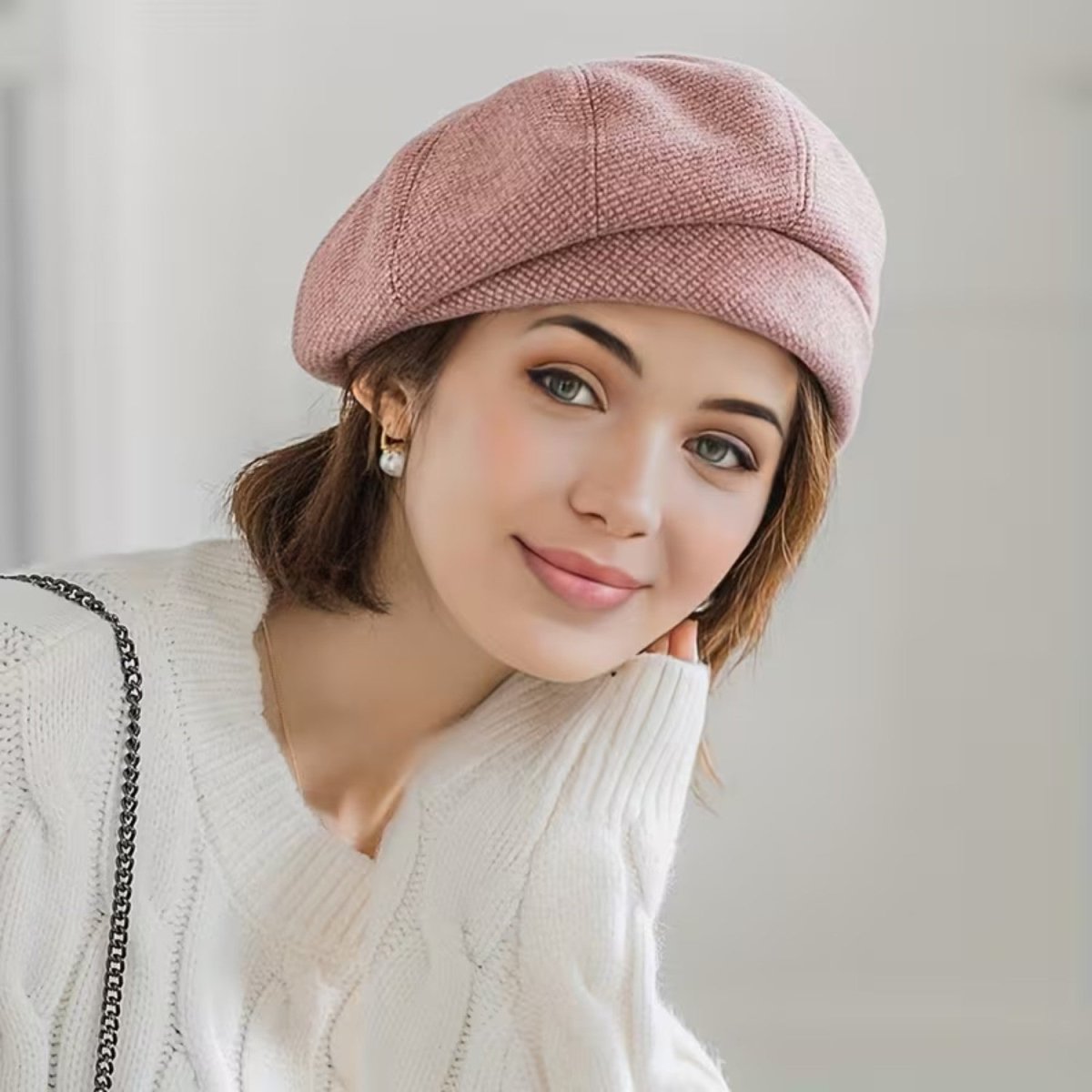 Elegant Adjustable Cotton Blend Women's Cap