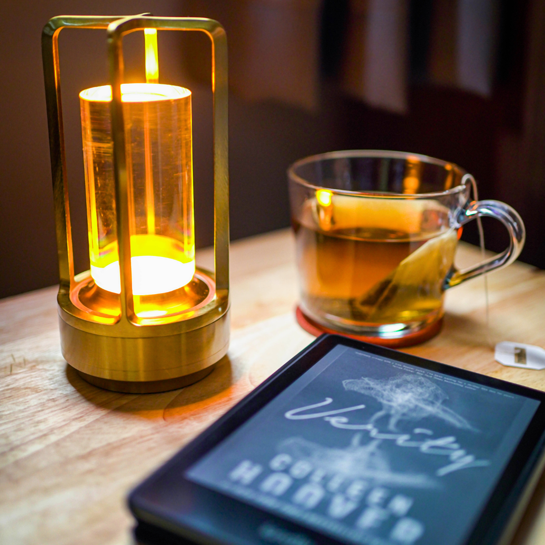 Crystal Glass Touch Control Table Lamp with USB Charging