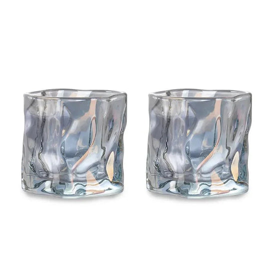 Elegant Ripple Glass Whisky Tumbler