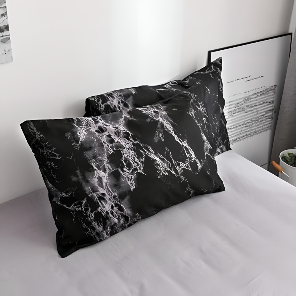 Marble Duvet Cover Set with Pillowcases - Soft Microfiber Bedding