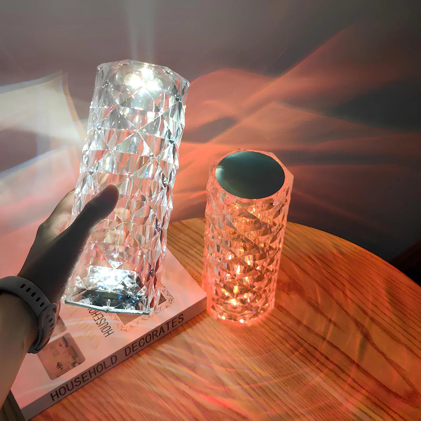 Acrylic Touch Sensor Table Lamp with 16 Color Options