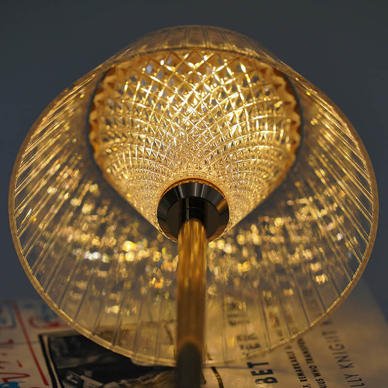 Wireless Crystal Table Lamp with USB Rechargeable LED Light