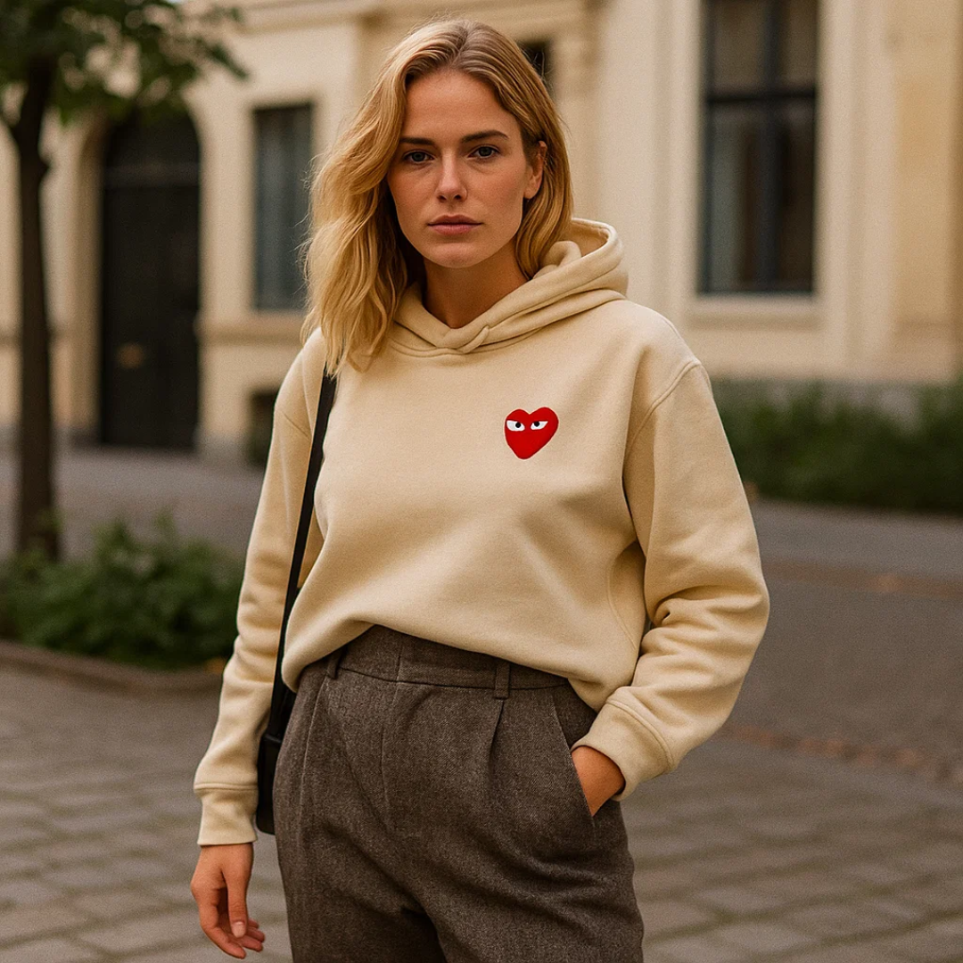 Elegant Heart Sweater for Women - Chic and Comfortable Design
