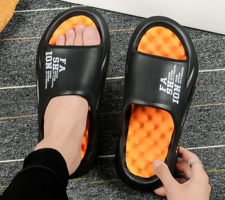 Ergonomic Men's Massage Sandals with Comfort Zones