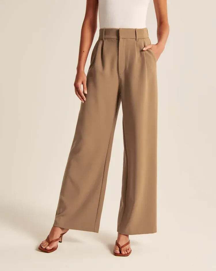 Elegant High Waist Wide Leg Pants