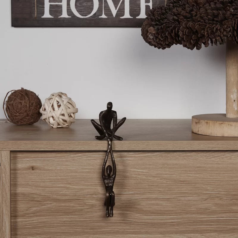 Figurative Sculpture of Man Lifting Woman - Balance and Elegance Decor