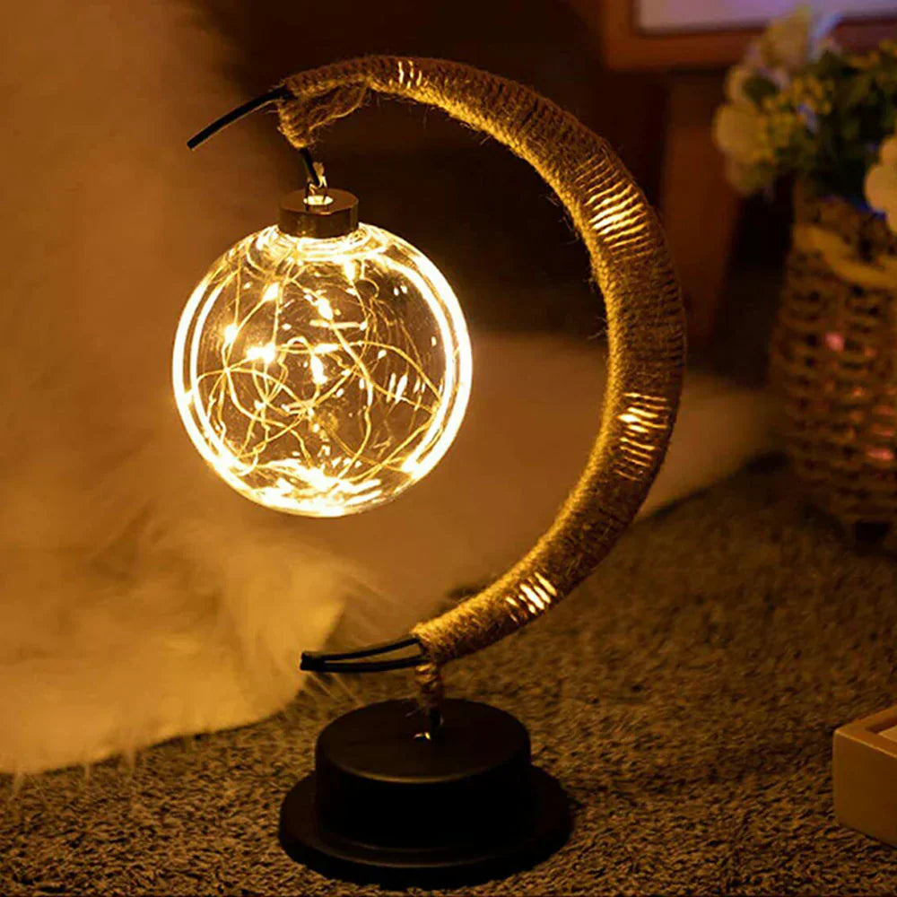 Moonlight Lamp with Half Moon Stand - LunaGlow LED Night Light