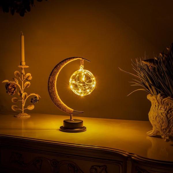 Moonlight Lamp with Half Moon Stand - LunaGlow LED Night Light
