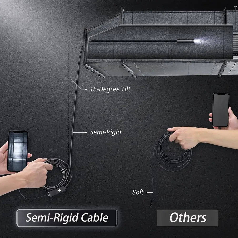 5m Waterproof Endoscope Inspection Camera for Smartphones with HD Resolution