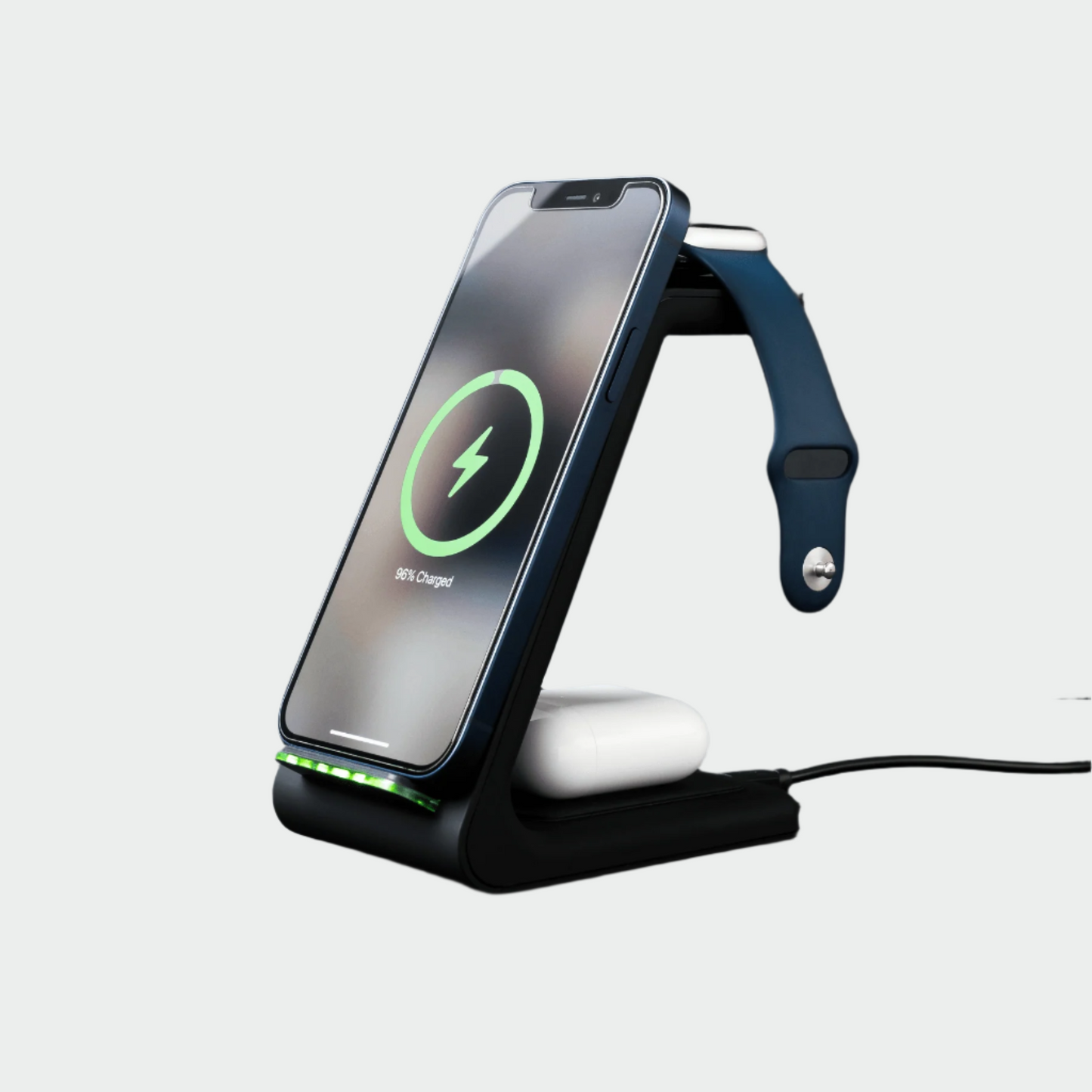 3-in-1 Wireless Charging Station for Phone, Watch, and Headphones