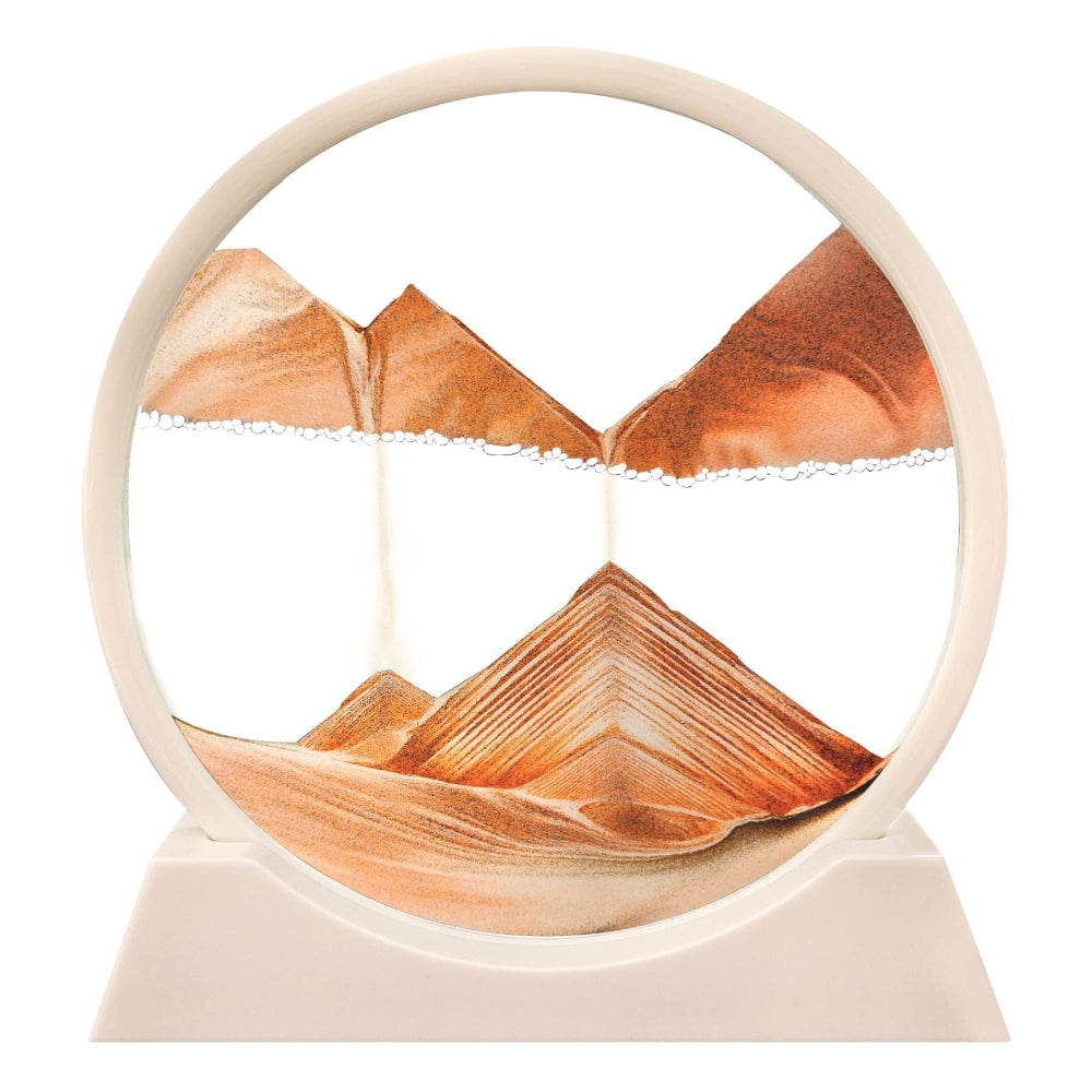 3D Moving Sand Art Glass Sculpture for Calming Home Decor