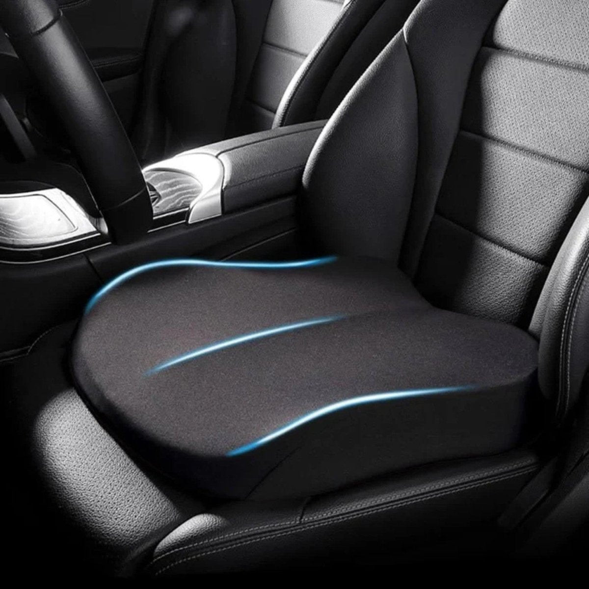 Ergonomic Car Seat Cushion for Improved Visibility and Posture