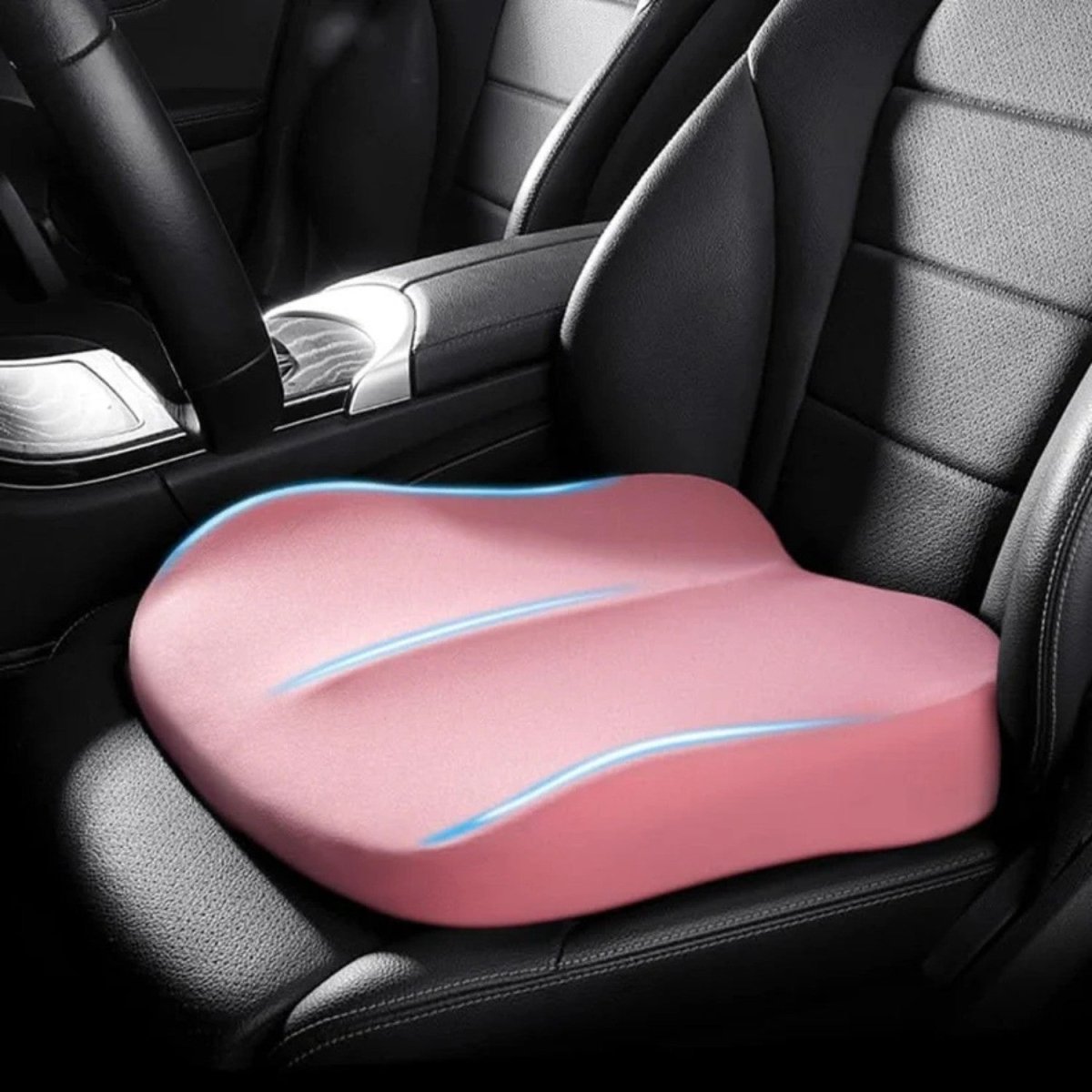 Ergonomic Car Seat Cushion for Improved Visibility and Posture