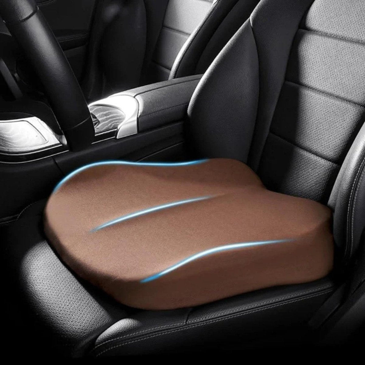 Ergonomic Car Seat Cushion for Improved Visibility and Posture