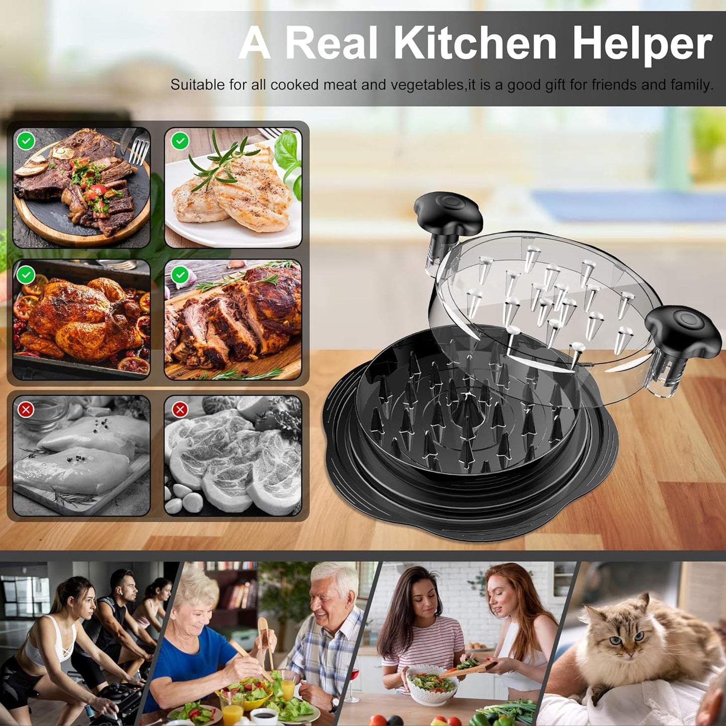 Ergonomic Chicken Shredder with Non-Slip Grip