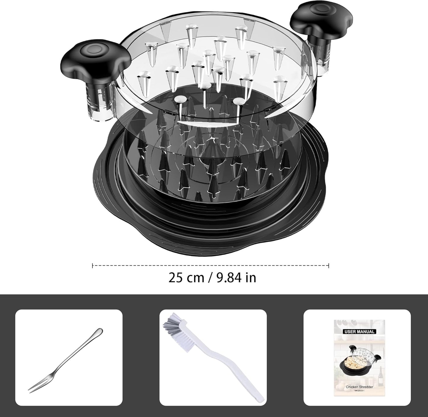 Ergonomic Chicken Shredder with Non-Slip Grip