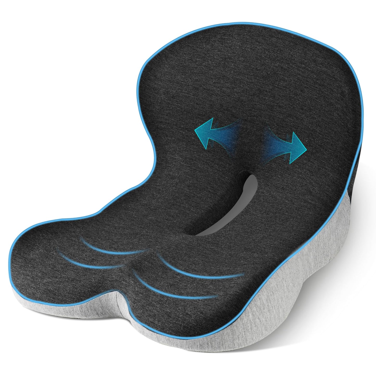 Ergonomic Memory Foam Driving Cushion with Lumbar Support