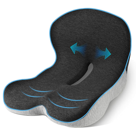 Ergonomic Memory Foam Driving Cushion with Lumbar Support