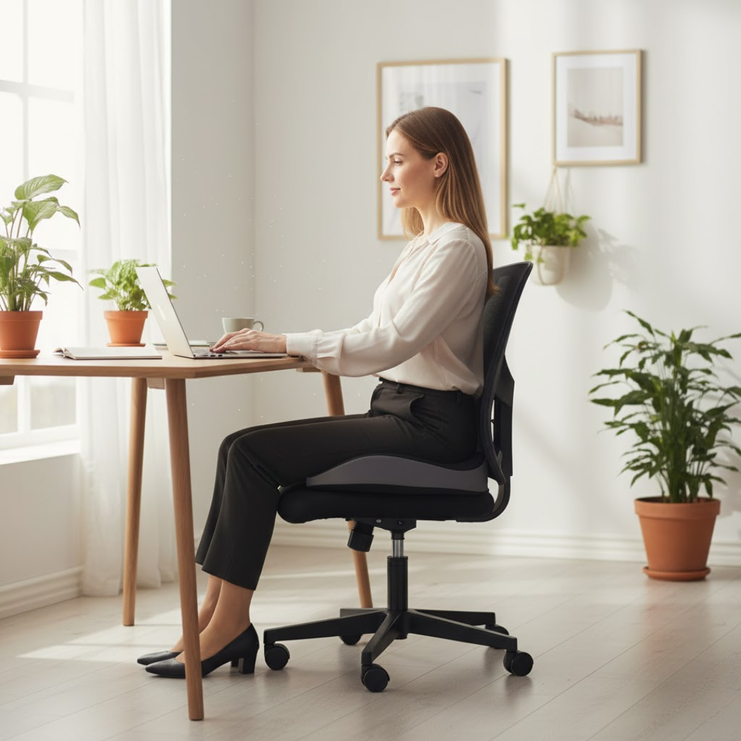 Ergonomic Memory Foam Seat Cushion for Pain Relief and Posture Support