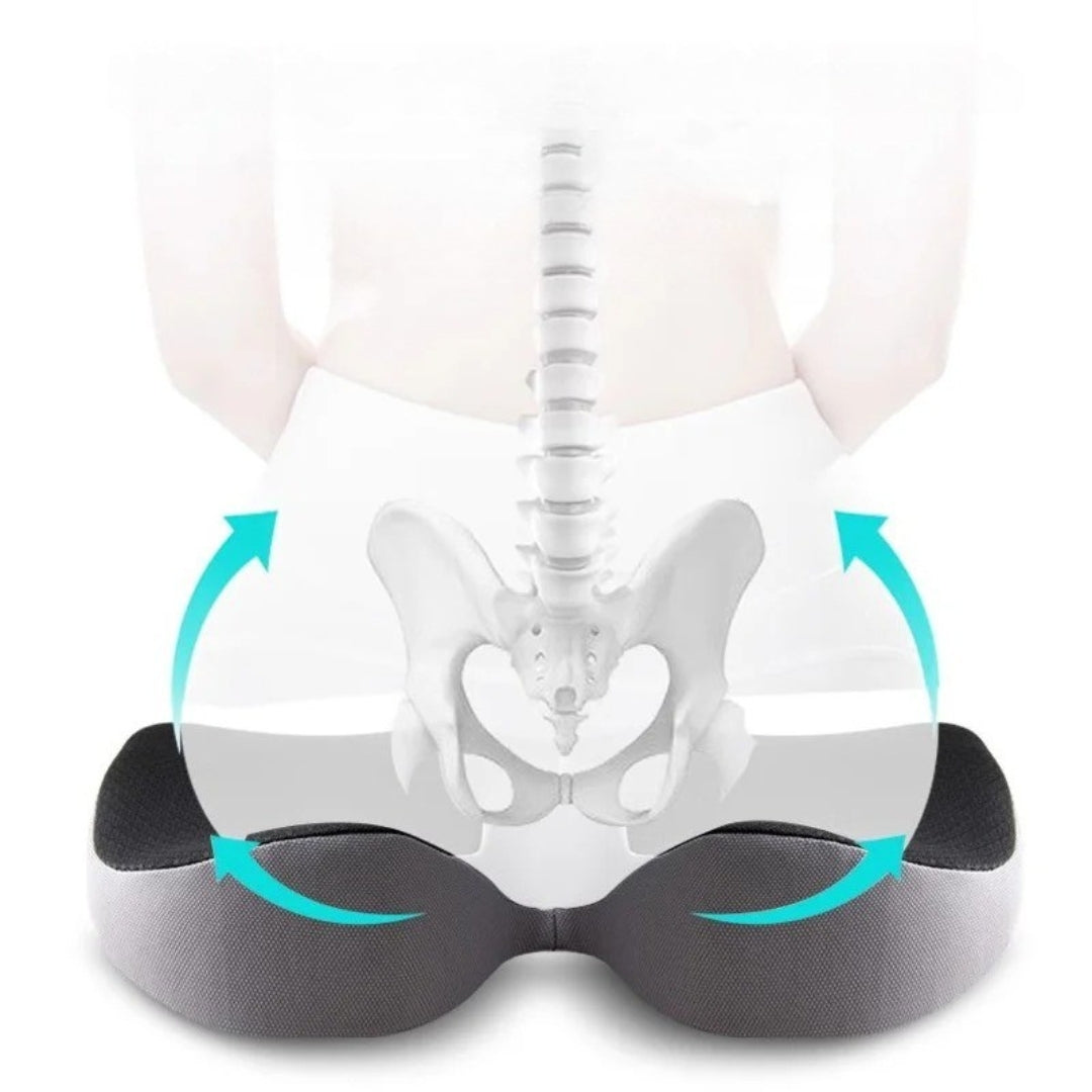 Ergonomic Memory Foam Seat Cushion for Pain Relief and Posture Support