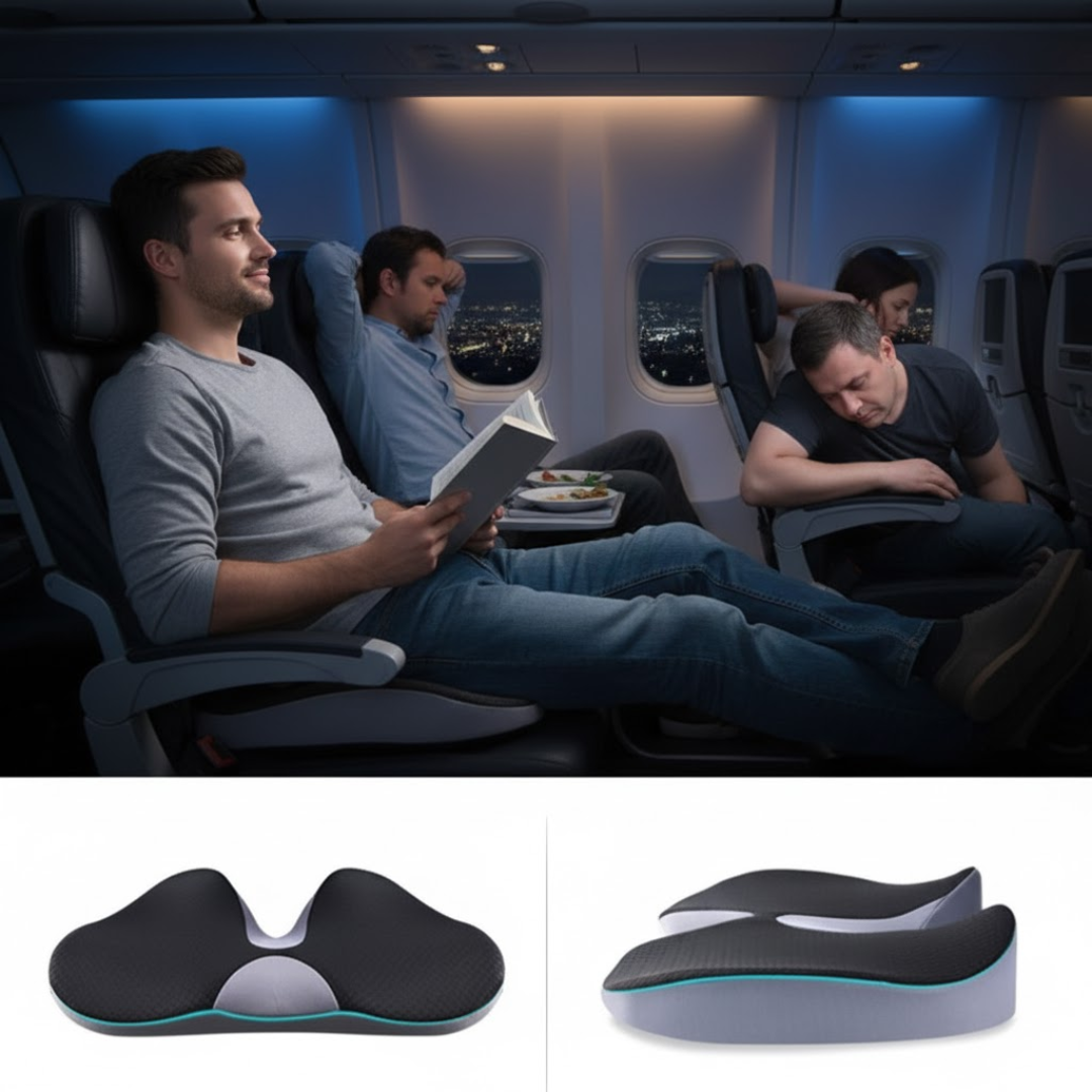 Ergonomic Memory Foam Seat Cushion for Pain Relief and Posture Support