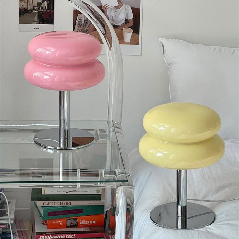 Italian Glass Table Lamp with Sculptural Design