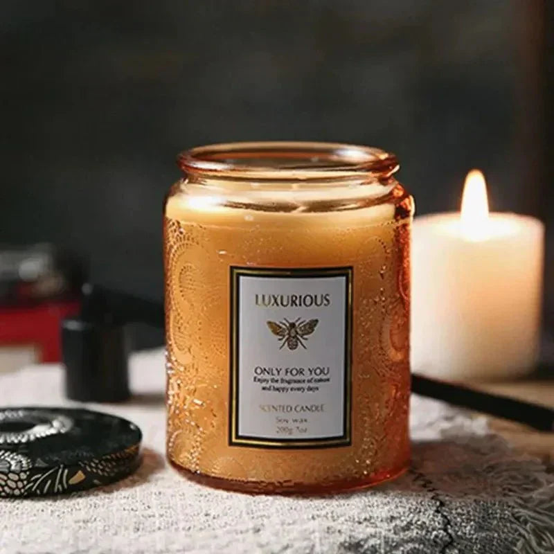Scented Soy Wax Candle with Essential Oils