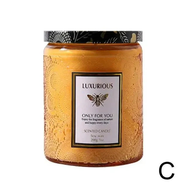 Scented Soy Wax Candle with Essential Oils