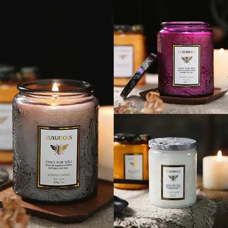 Scented Soy Wax Candle with Essential Oils