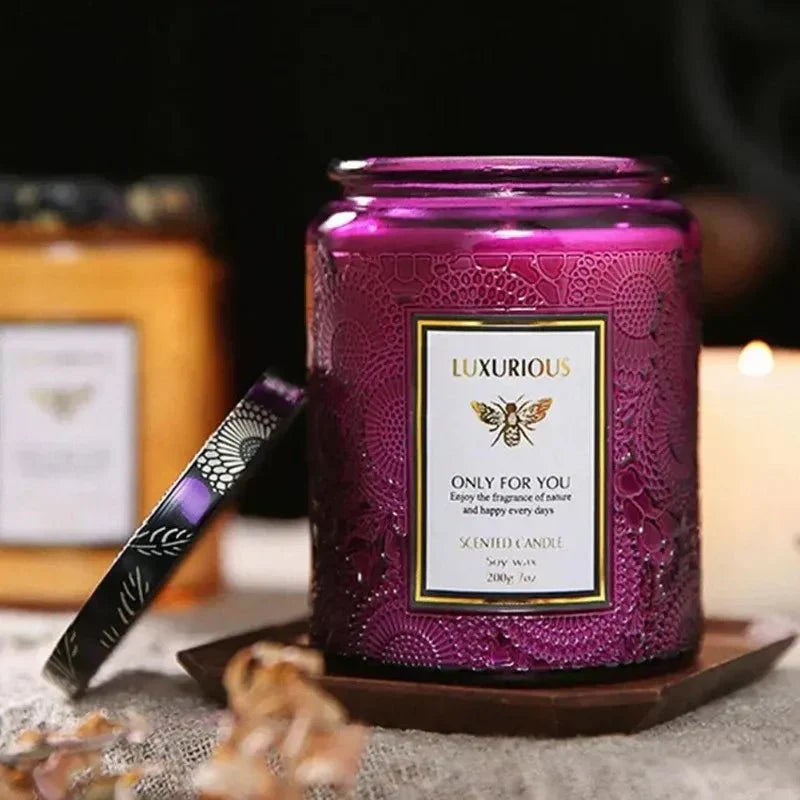Scented Soy Wax Candle with Essential Oils