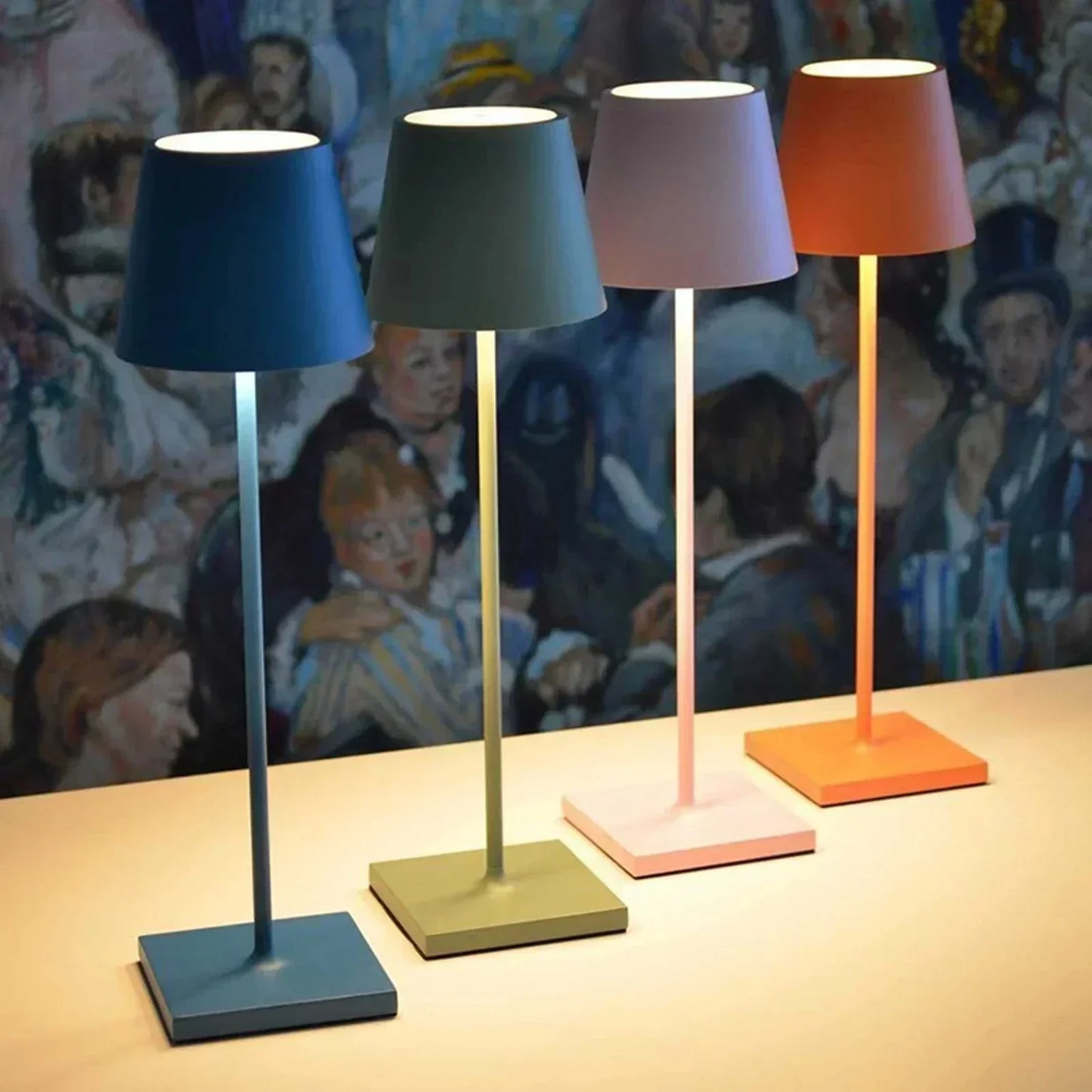 Wireless Rechargeable Table Lamp with Touch Control and 20-Hour Battery Life