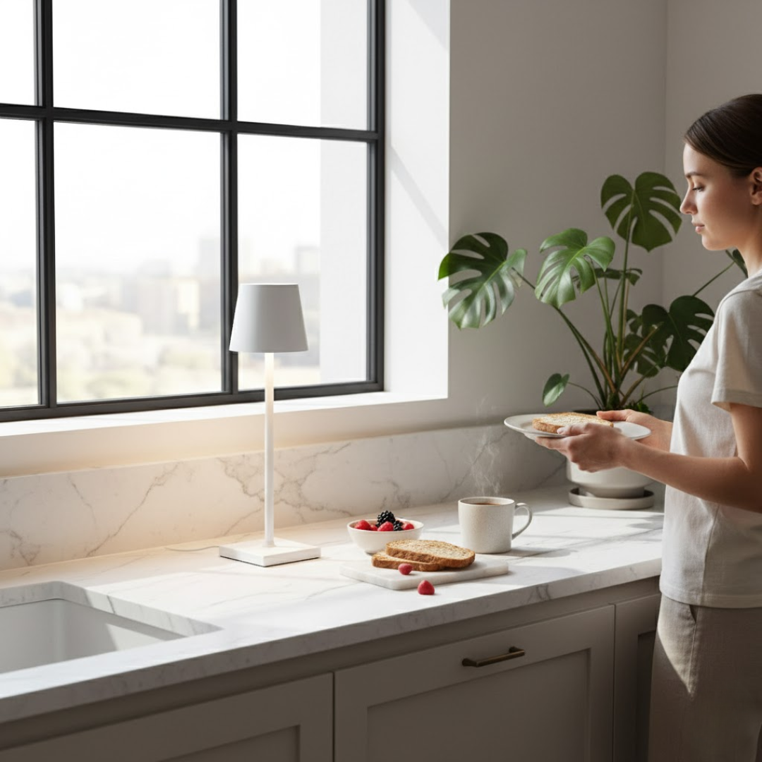 Wireless Rechargeable Table Lamp with Touch Control and 20-Hour Battery Life