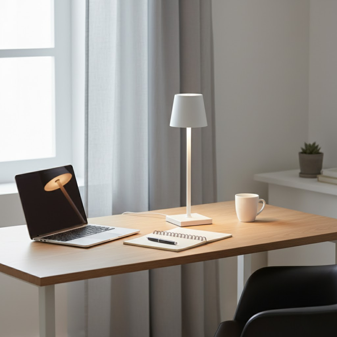 Wireless Rechargeable Table Lamp with Touch Control and 20-Hour Battery Life