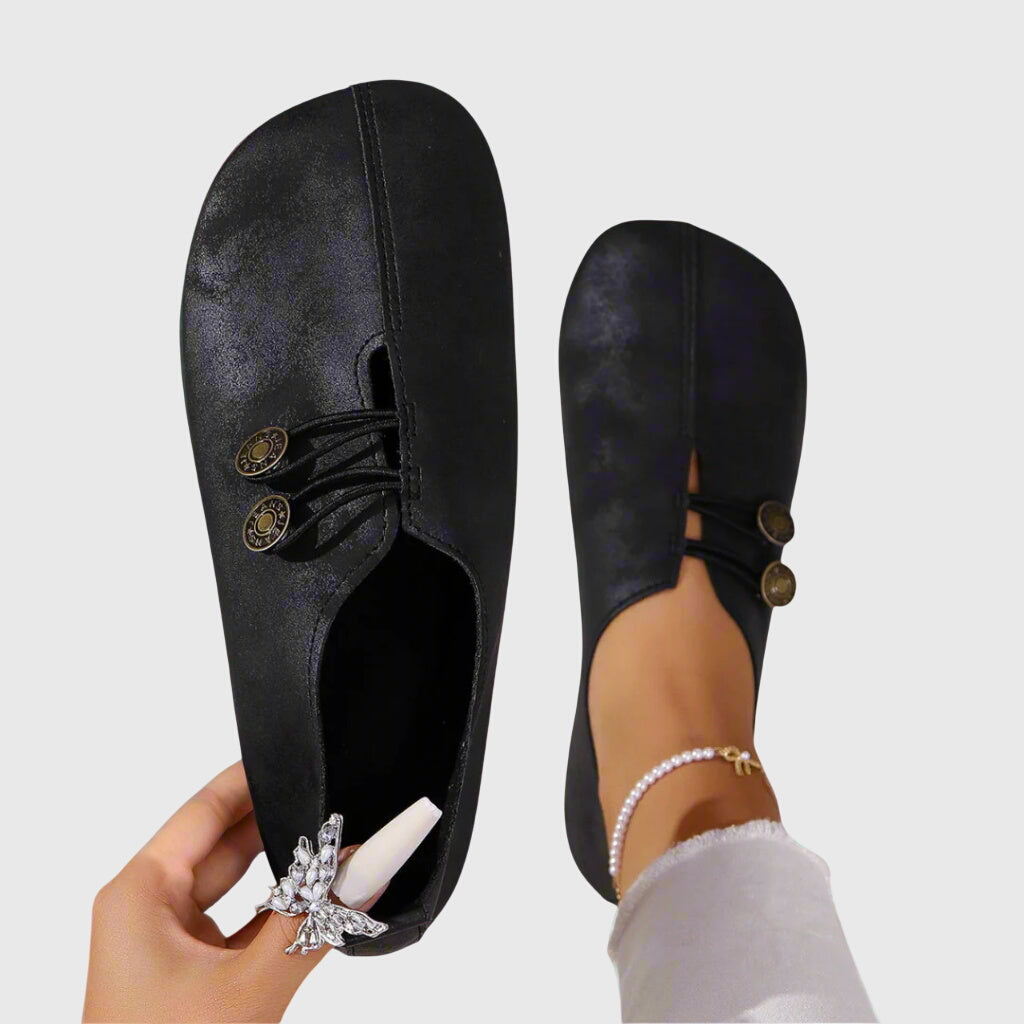 Lightweight Slip-On Flats with Decorative Button for Women