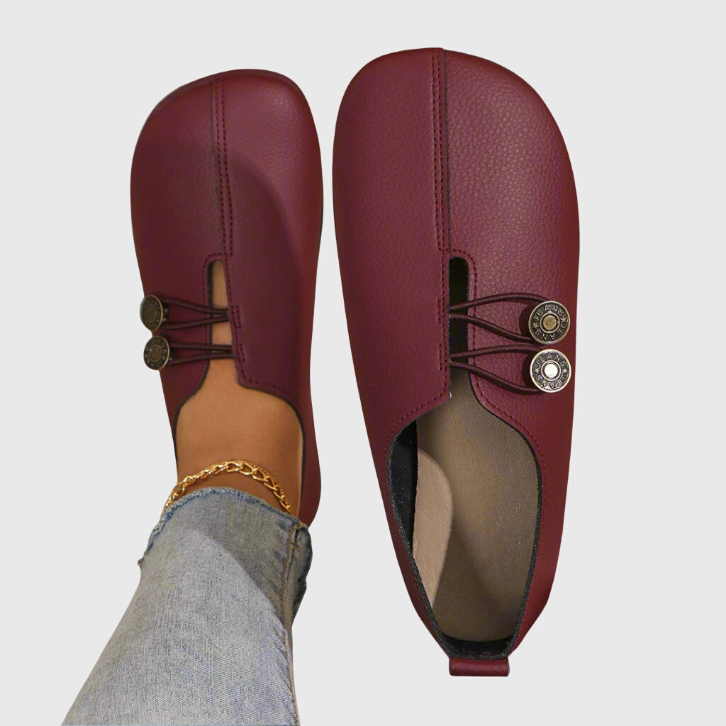 Lightweight Slip-On Flats with Decorative Button for Women