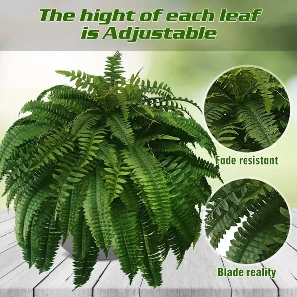 Luxurious UV Resistant Artificial Boston Fern Plant