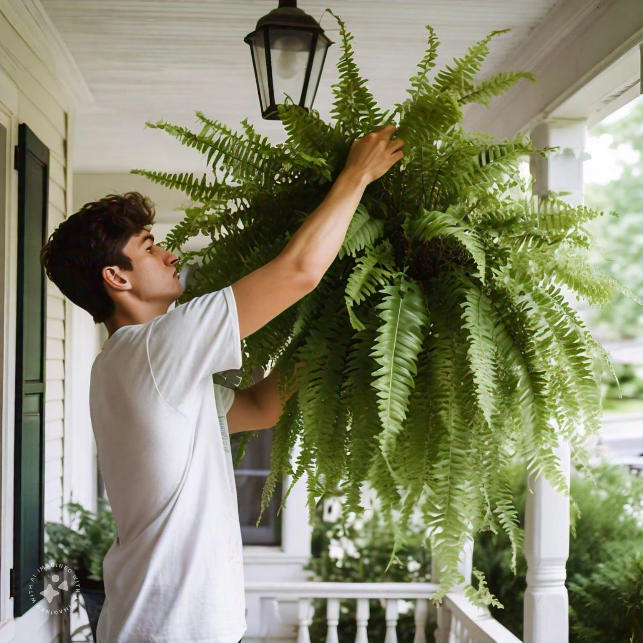 Luxurious UV Resistant Artificial Boston Fern Plant