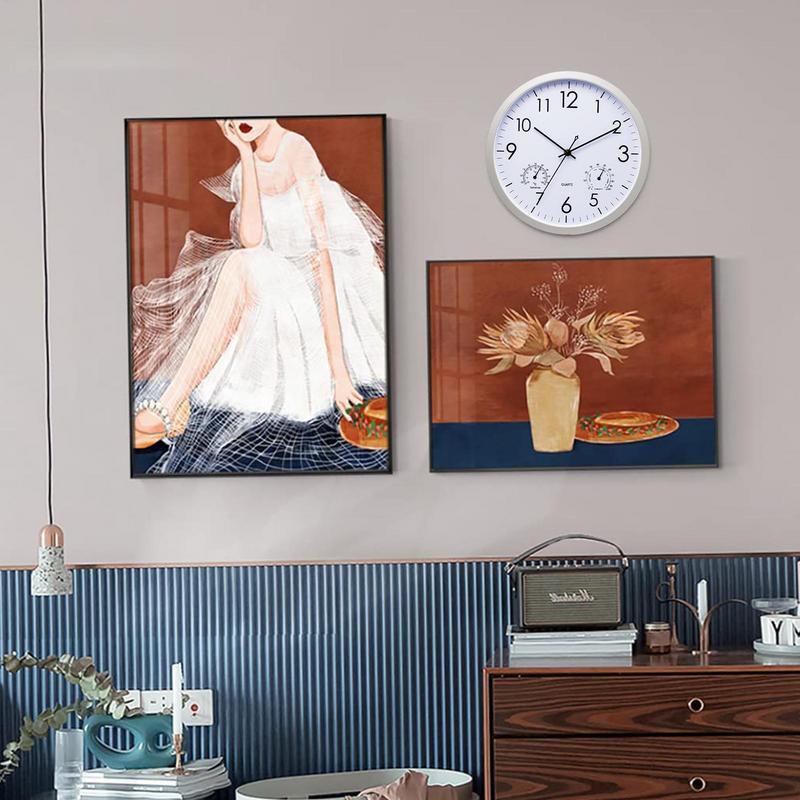 Weather-Resistant Outdoor Wall Clock with Temperature and Humidity Gauge