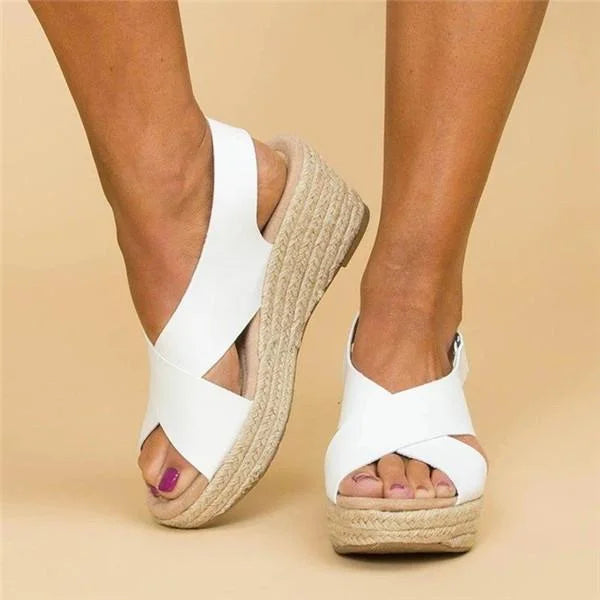 Orthopedic Wedge Espadrilles in Taupe