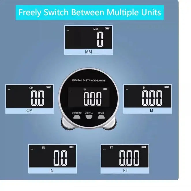 Smart Digital Measuring Tape with LCD Display
