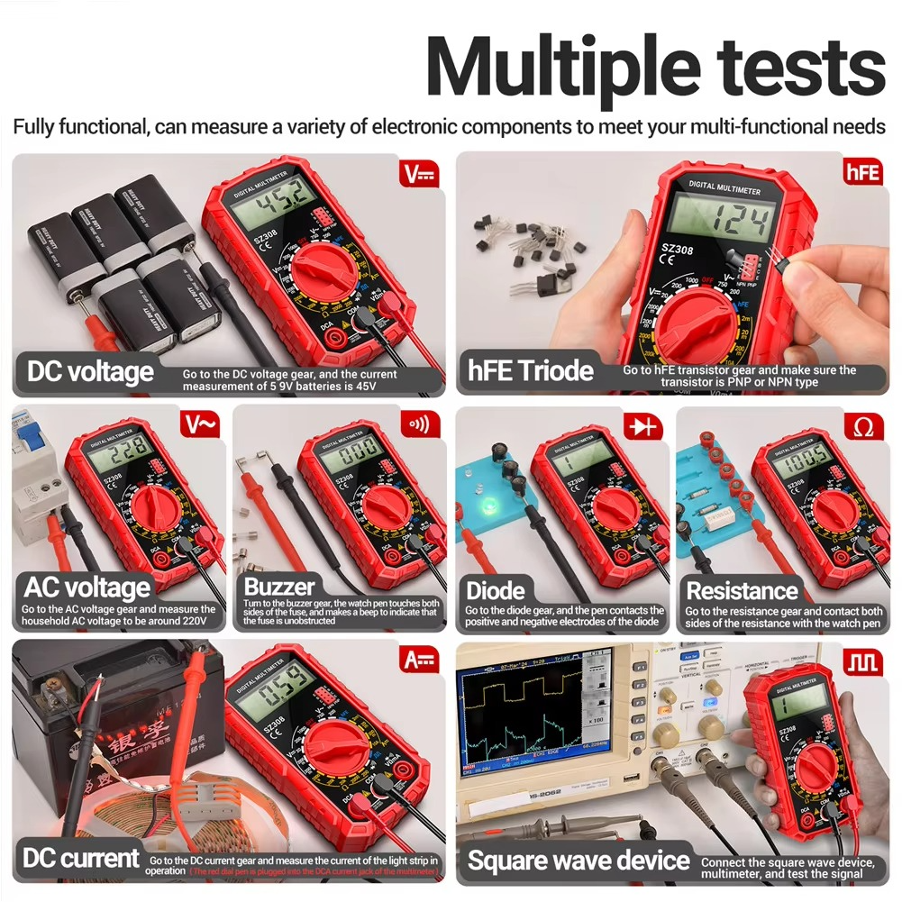 Digital Multimeter Electric Test Kit with Precise Measurements