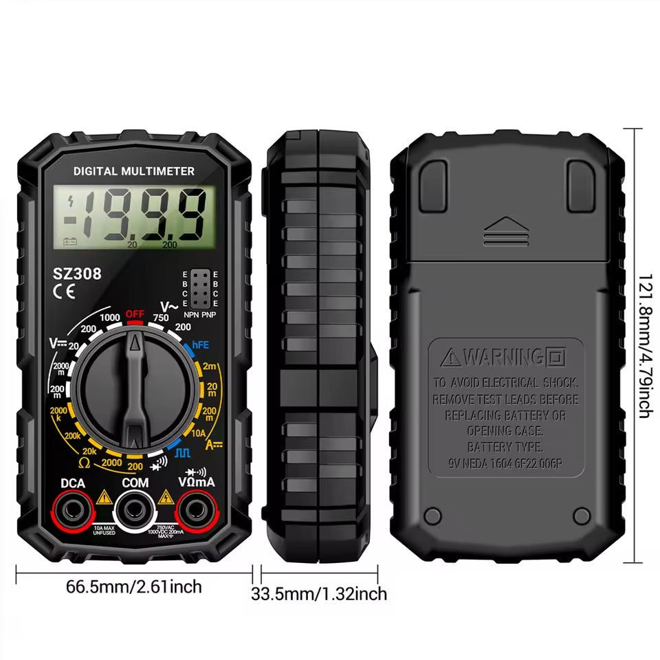 Digital Multimeter Electric Test Kit with Precise Measurements